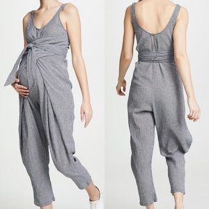 Hatch Wrap Around Jumpsuit Micro Check Plaid 2 Medium